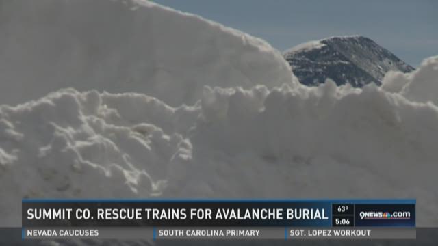 Rescue crews trains for avalanche burial